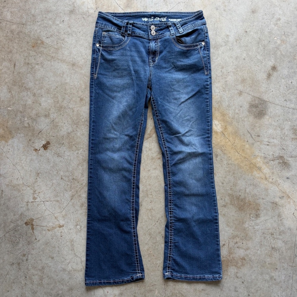 WallFlower Luscious Curvy Fit Bootcut Jeans‎ Dark Wash Size 9 Short WSM08234B